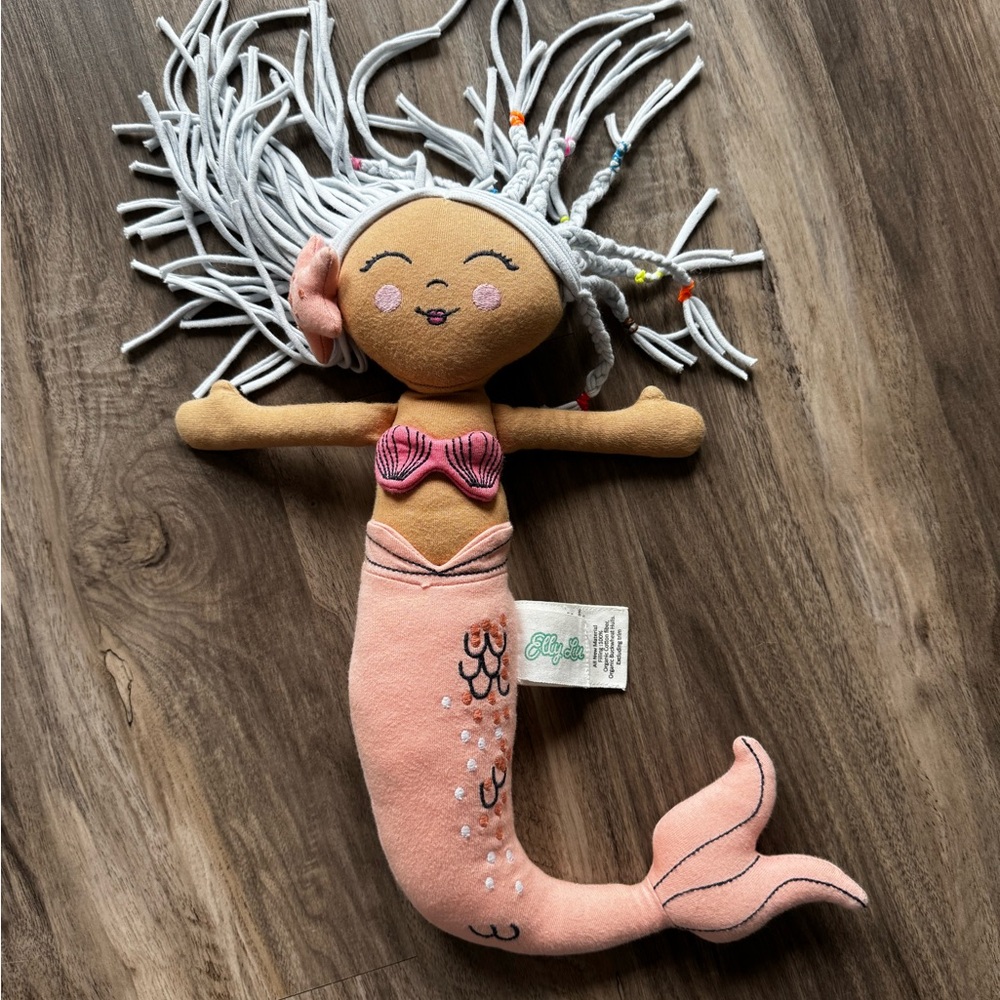 Mermaid Stuffed plush Elly Lu organic 100% cotton